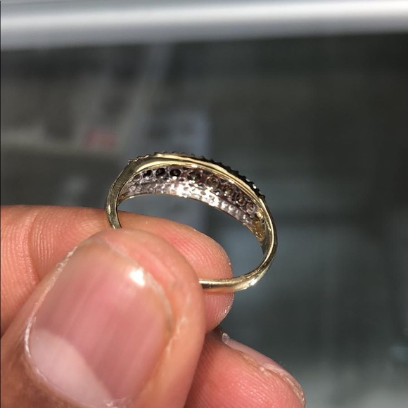 10kt Women Round Brown Color Diamond Ring 1/2 CTW - Picture 4 of 5